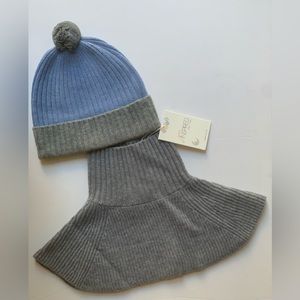 Toddlers warm knitting set, merino wool hat scarf organic wool, baby accessories